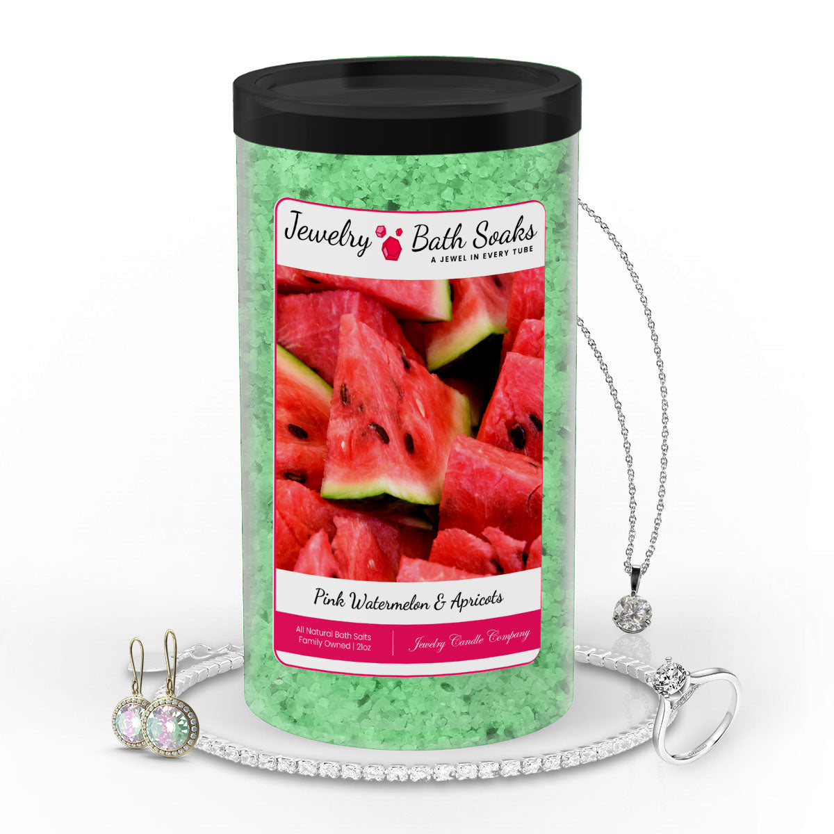 Pink Watermelon and Apricots Jewelry Bath Salts
