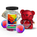 Rose Cash Surprise Bear + Jumbo Cash Bath Bomb 2 Pack – Rainbow Magic