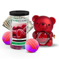 Rose Cash Surprise Bear + Jumbo Cash Bath Bomb 2 Pack – Rockin' Raspberry