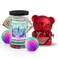 Rose Cash Surprise Bear + Jumbo Cash Bath Bomb 2 Pack – Unicorn Poop