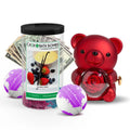 Rose Cash Surprise Bear + Jumbo Cash Bath Bomb 2 Pack – Very Berry Vanilla