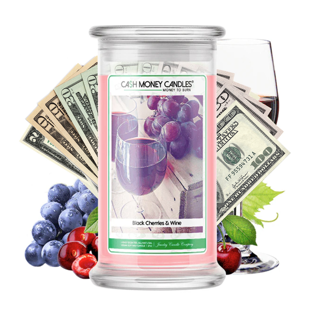 Black Cherries and Wine Cash Candle
