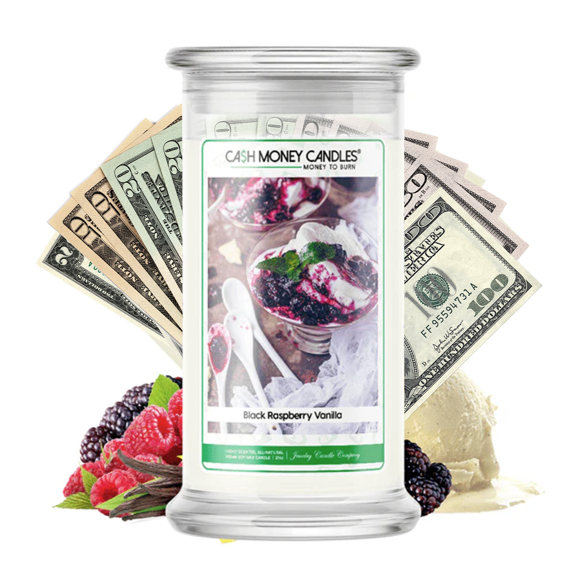 Black Raspberry Vanilla Cash Candle