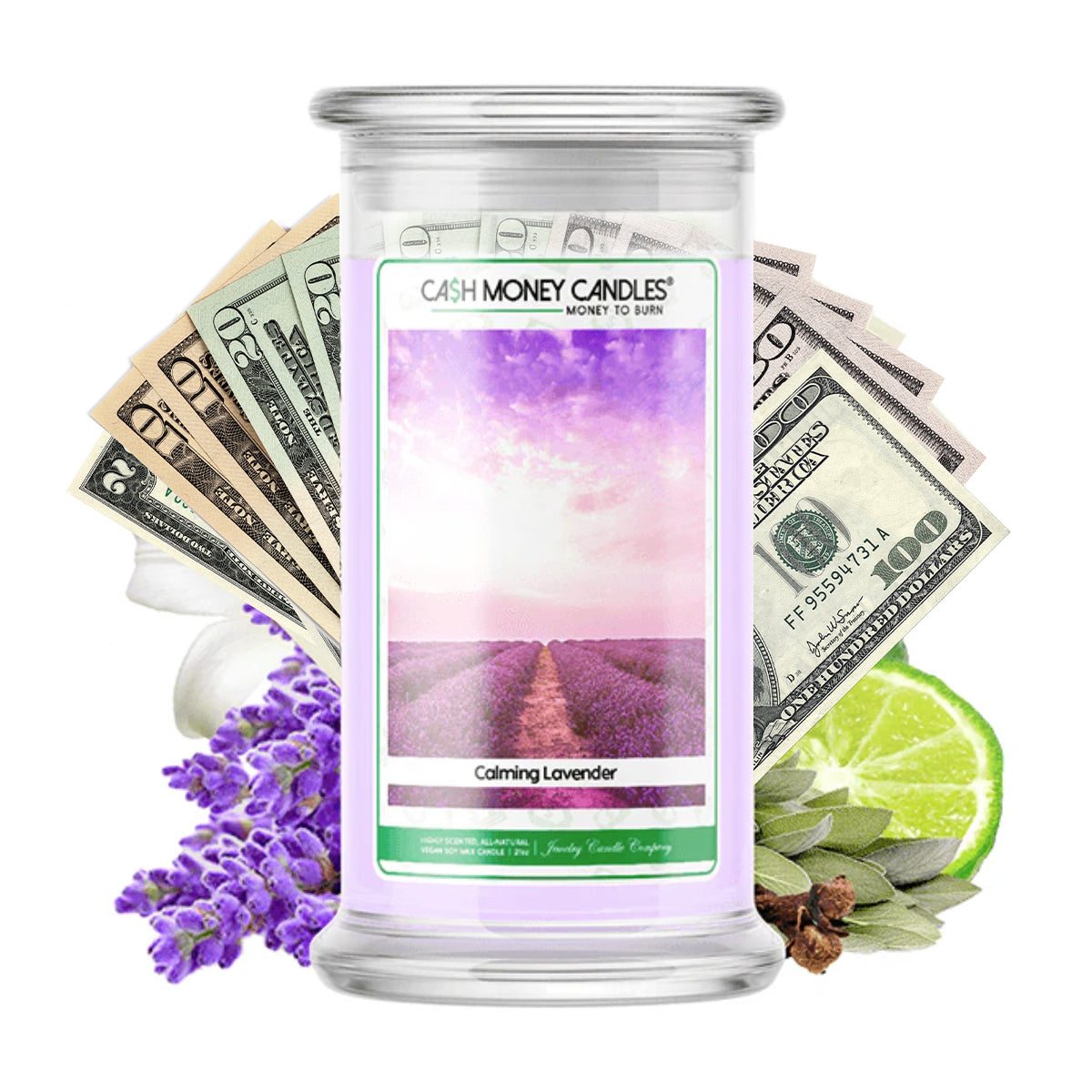 Calming Lavender Cash Candle