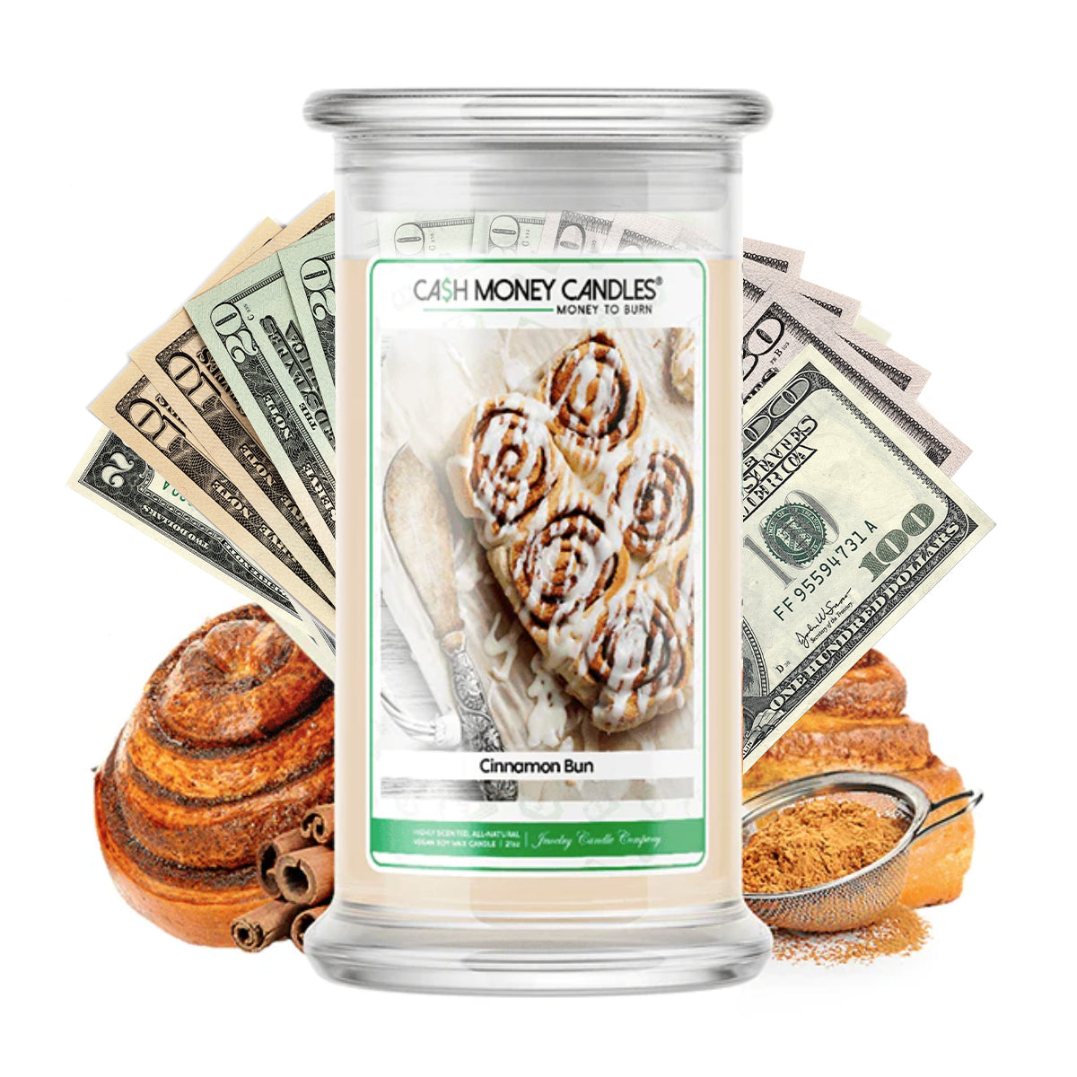 Cinnamon Bun Cash Candle