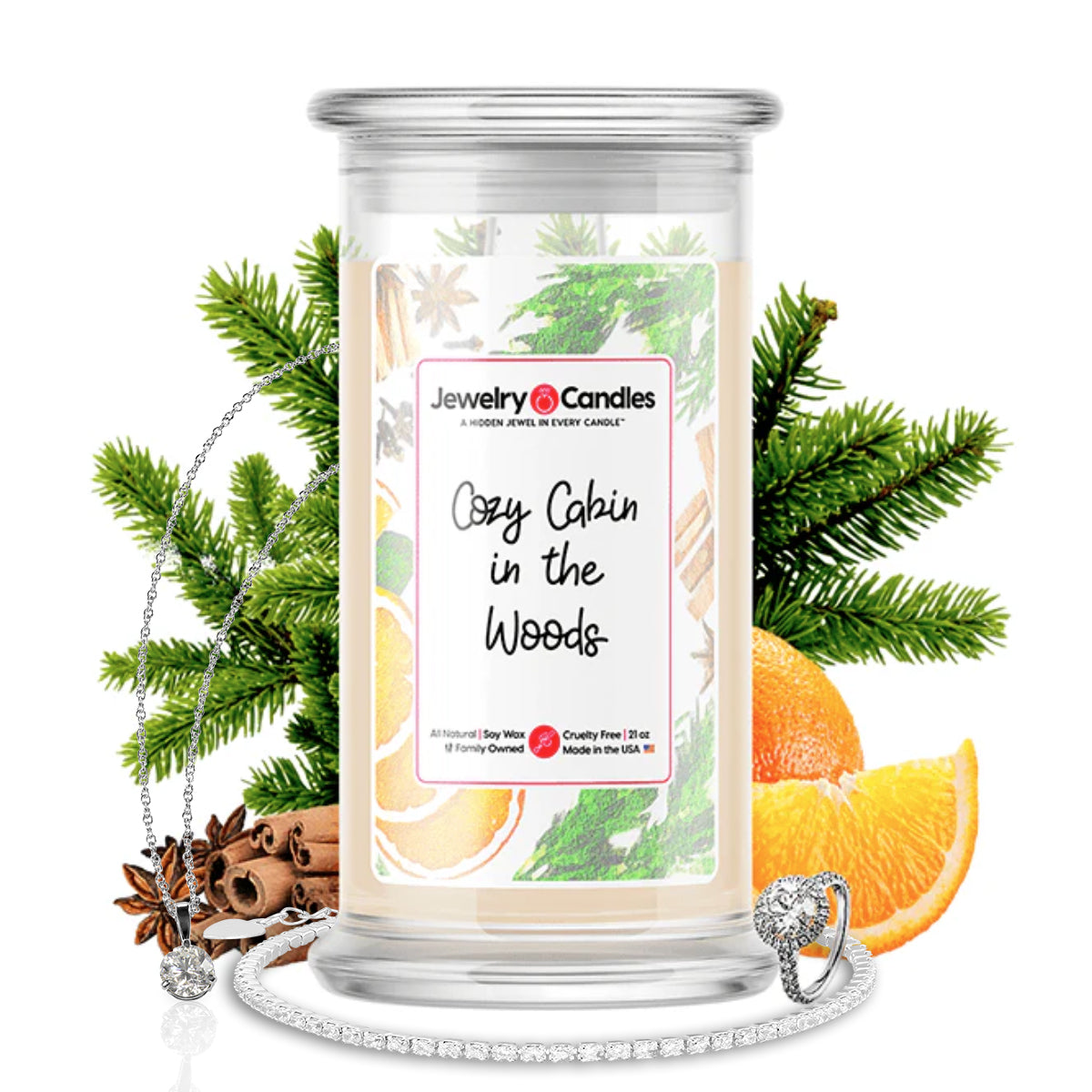 Cozy Cabin In The Woods Jewelry Candle