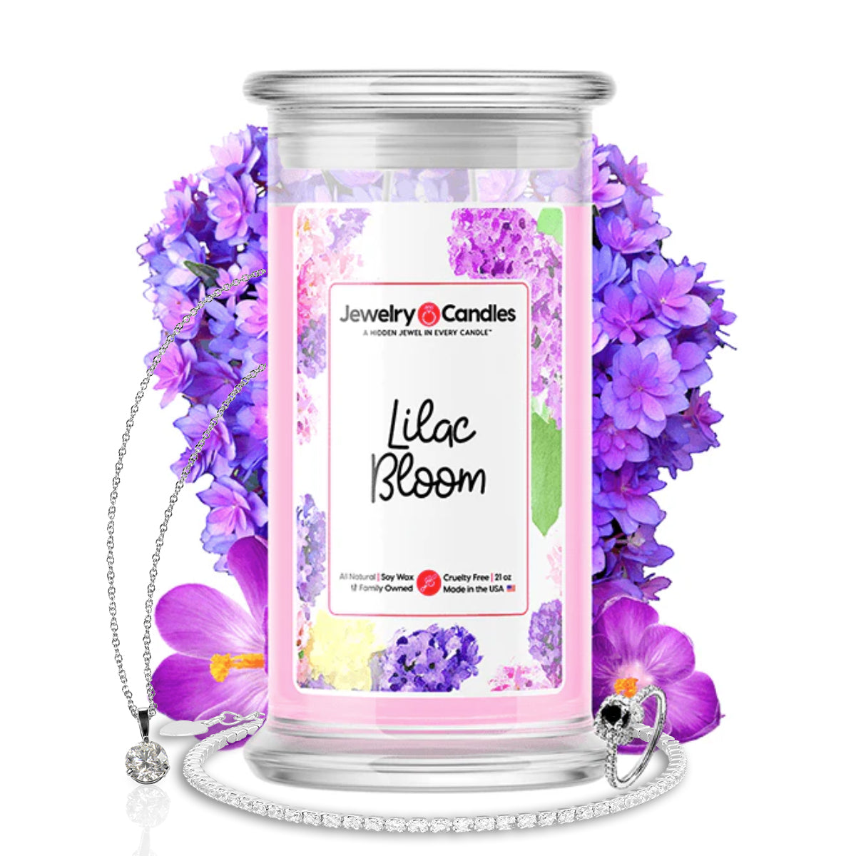 Lilac Bloom Jewelry Candle