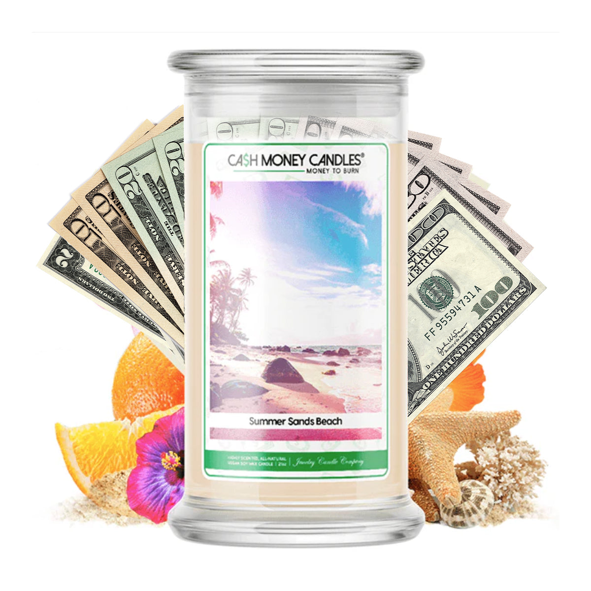Summer Sands Cash Candle