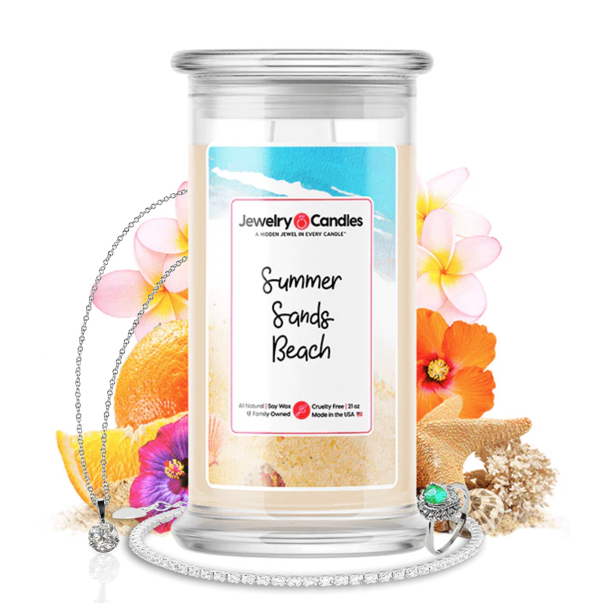 Summer Sands Beach Jewelry Candle